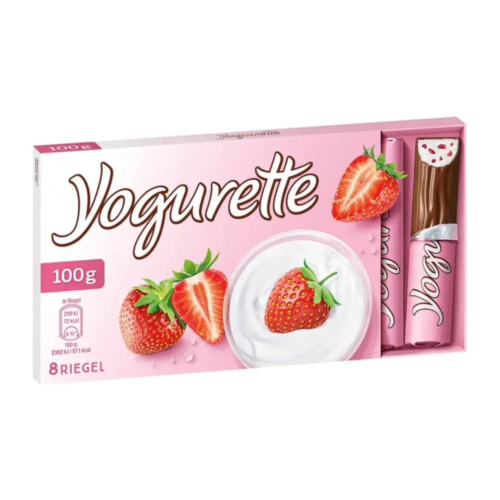 Socola Nhân Kem Sữa Chua Dâu, Yogurette Erdbeere, 8 Viên (100g) - FERRERO